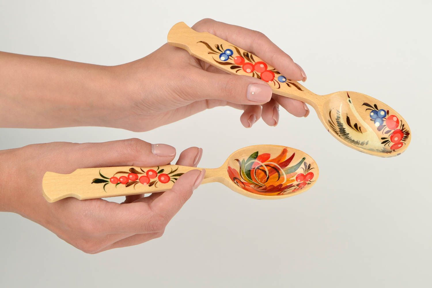Wooden handmade ware designer beautiful spoon unusual decorative kitchenware photo 1