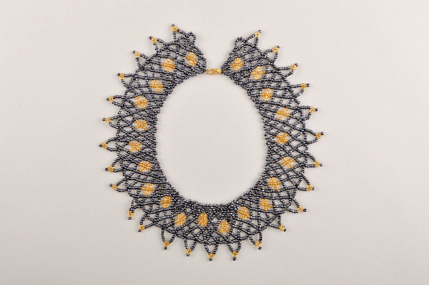 Handmade Ethno Kette Schmuck aus Rocailles Damen Collier lange Halskette grell foto 2