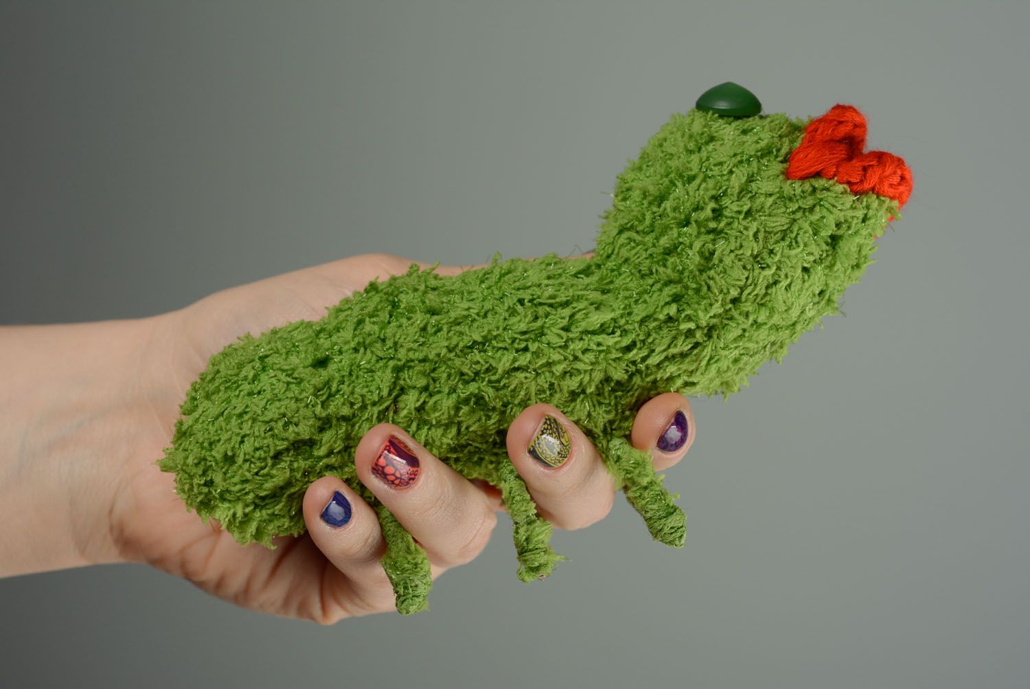 Homemade crochet toy Caterpillar photo 5