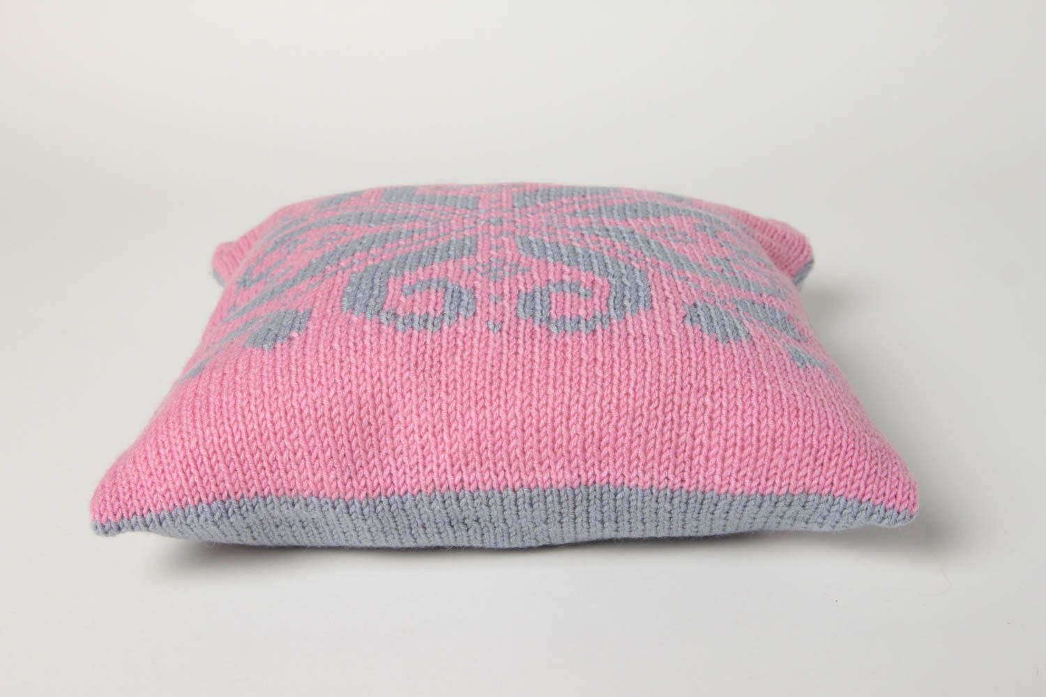 Decorative pillow handmade pillowcase soft home decor knitted woolen cushion photo 3