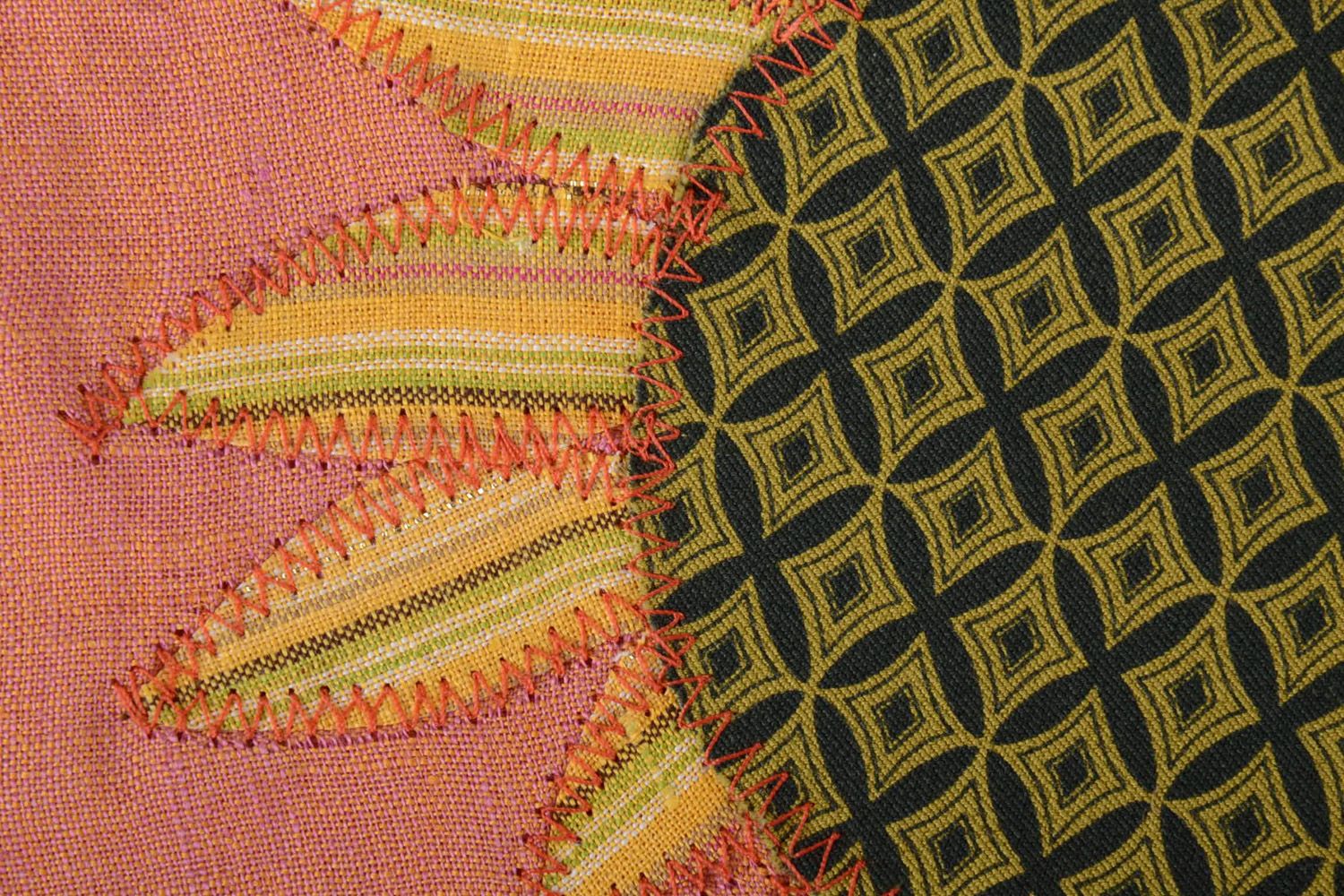 Damen Tasche aus Textil mit Applikation Sonnenblume handmade Öko  foto 5