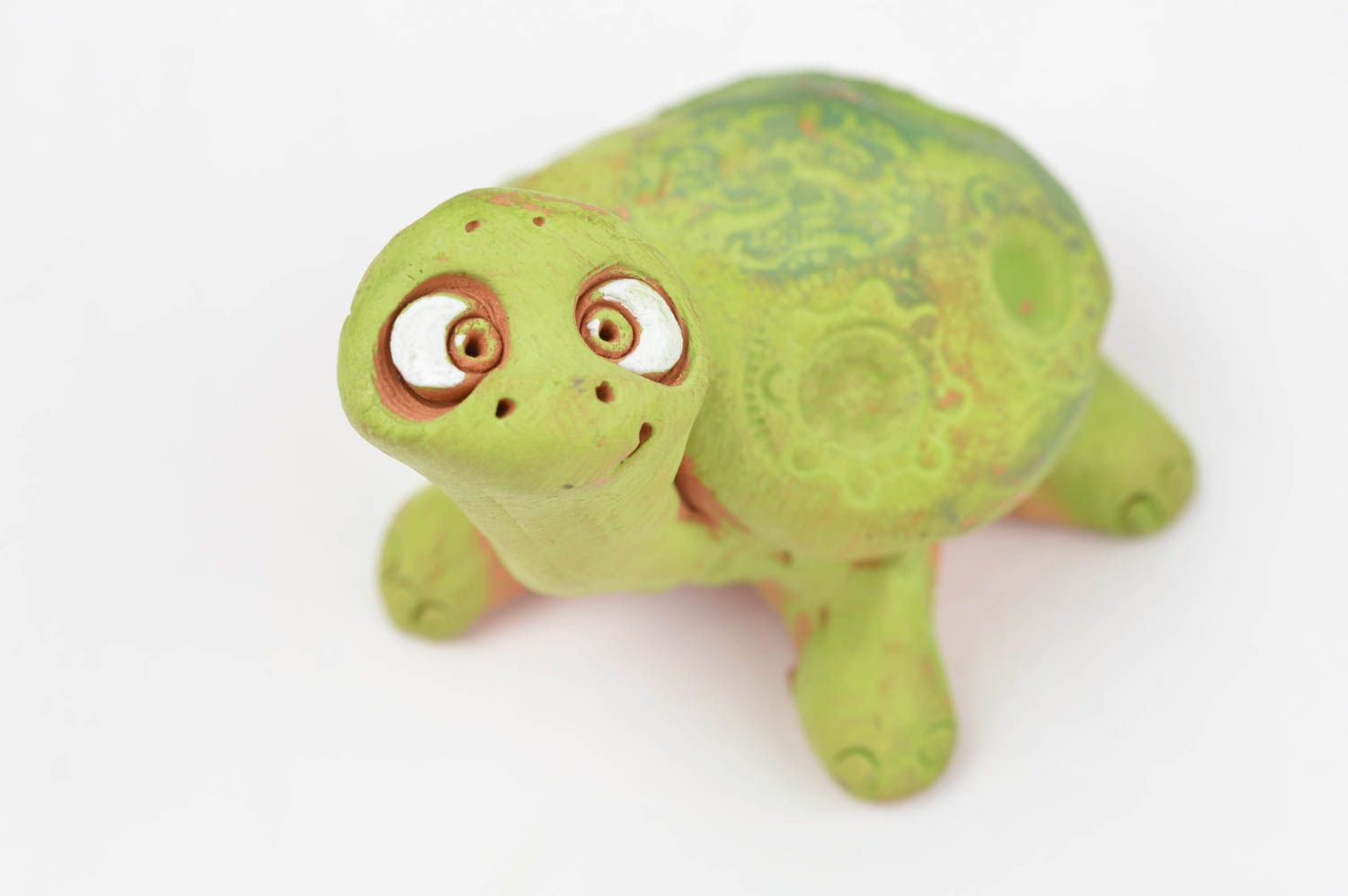 Tier Figur Schildkröte handmade Keramik Deko Wohnzimmer Dekoration  foto 5