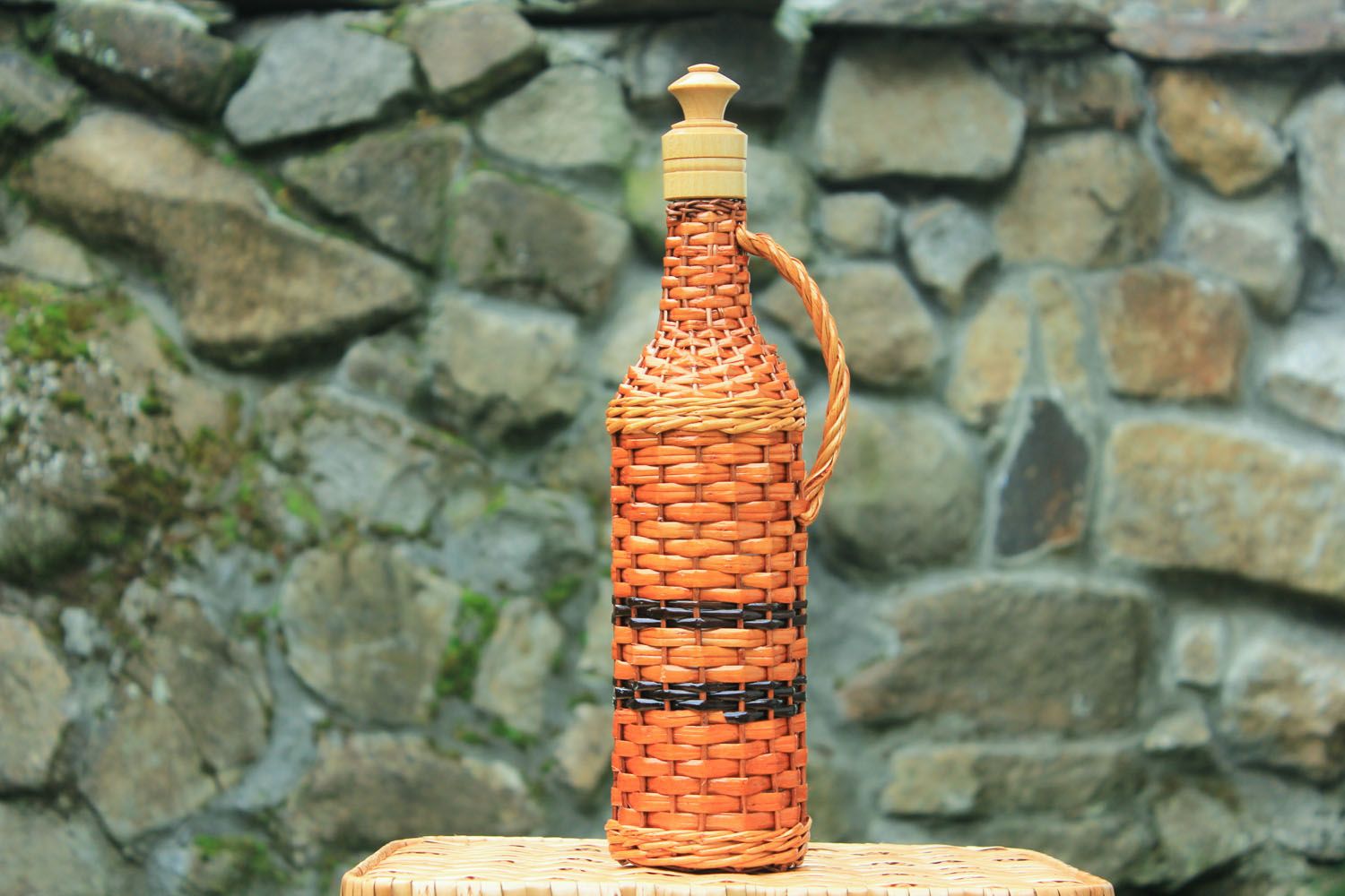 Unusual woven bottle  photo 1