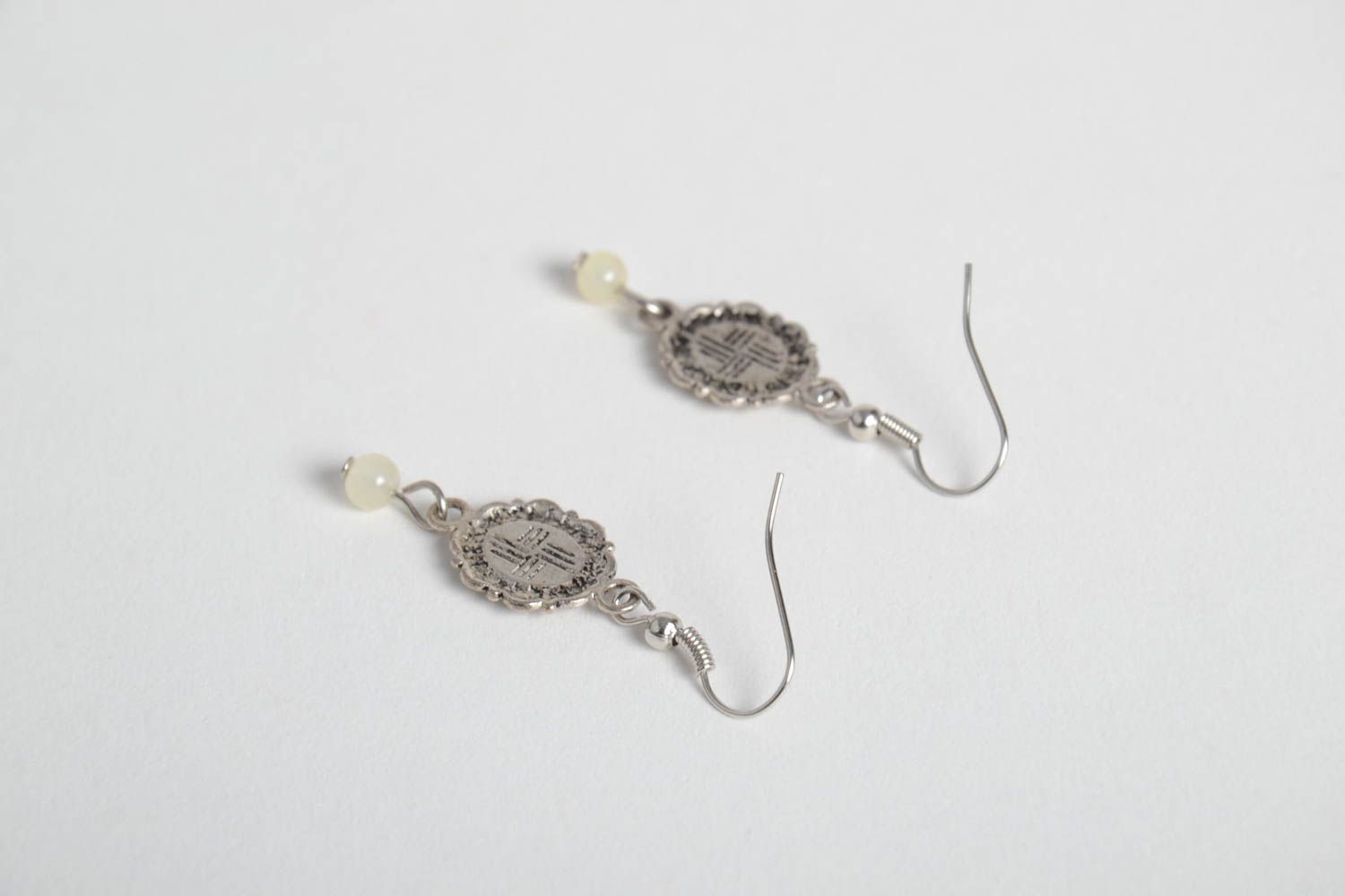Handmade vintage jewelry unusual earrings with charms designer earrings photo 3