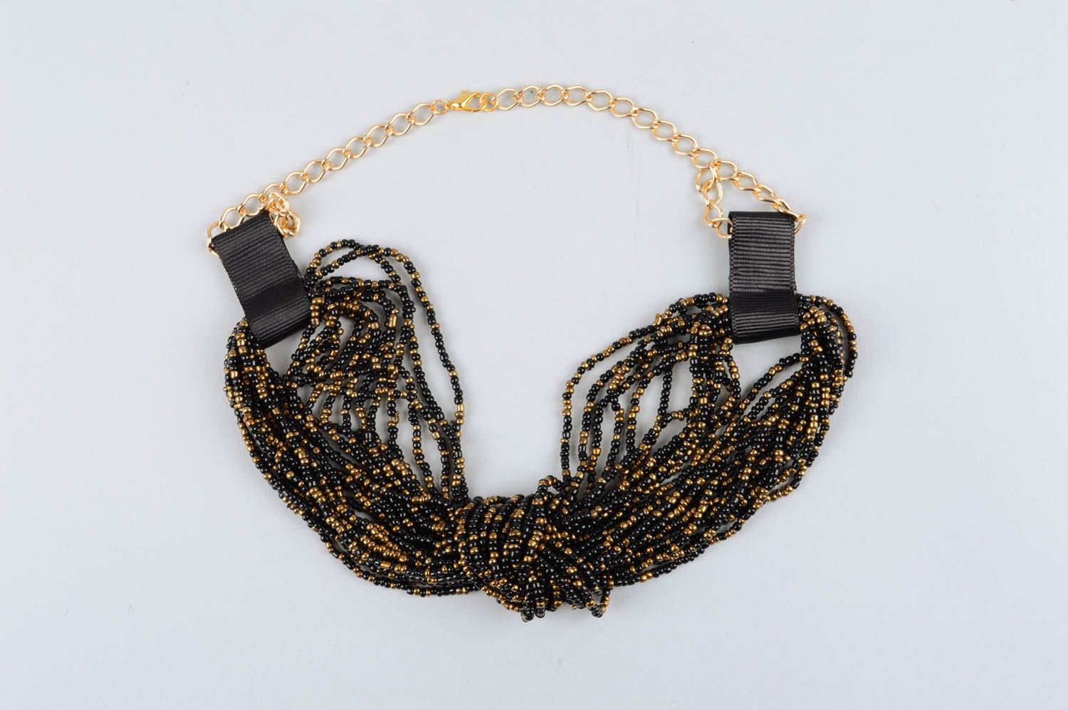 Collar de abalorios lujoso oscuro bisuteria artesanal regalo para mujer foto 2