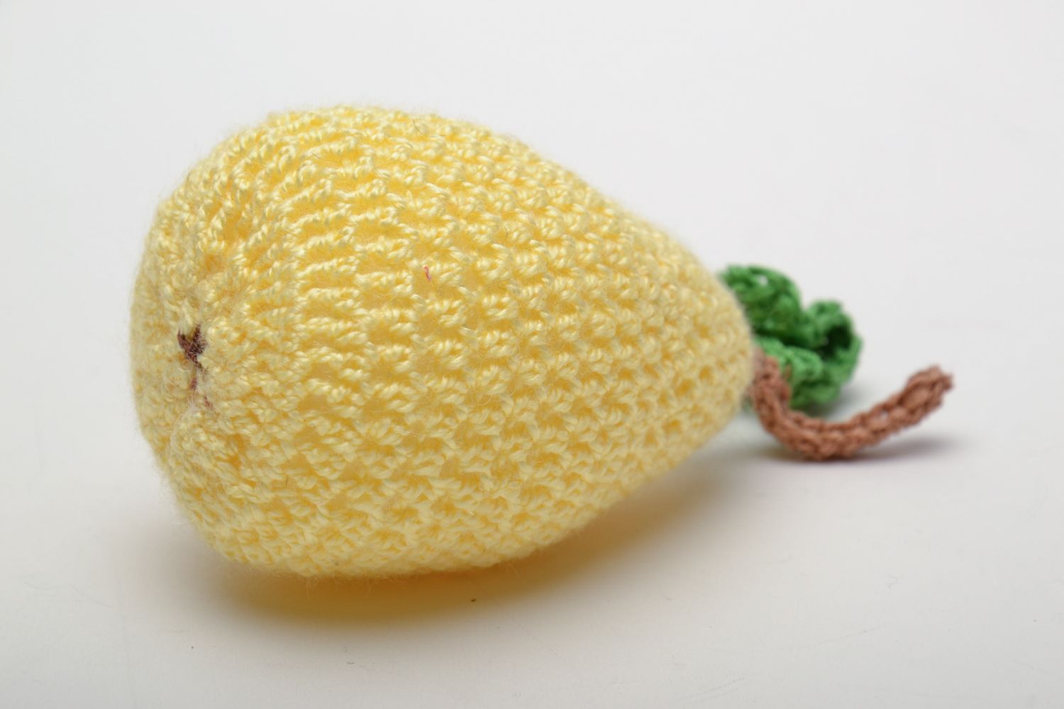 Crochet toy pear photo 3