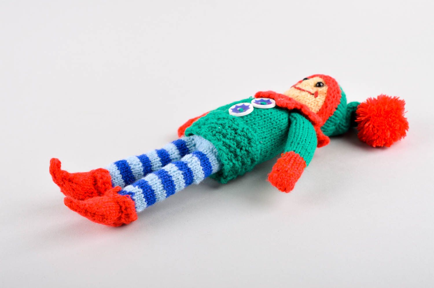 Handmade unusual soft toy designer textile toy beautiful knitted souvenir photo 3