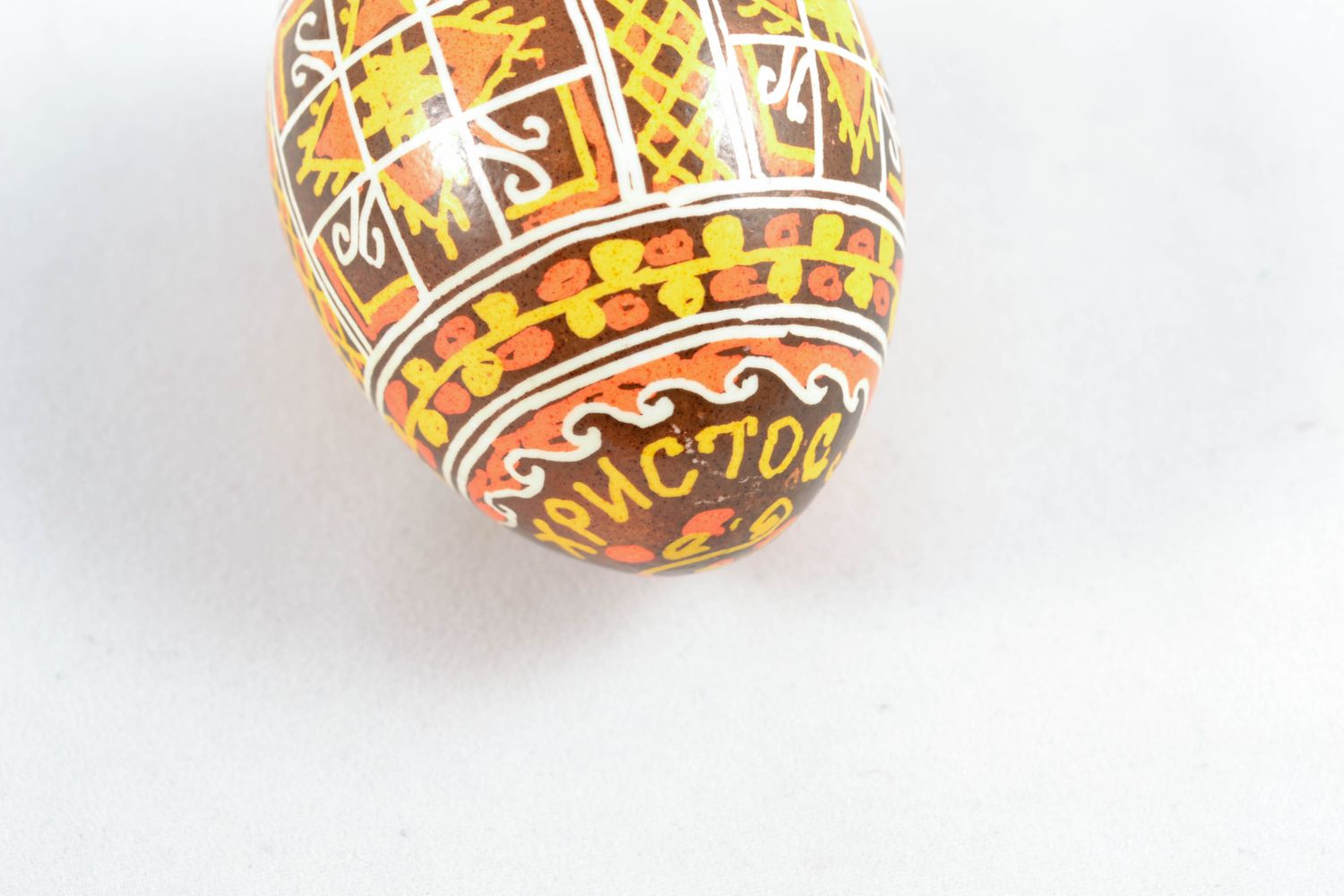 Easter egg painted with acrylics photo 3