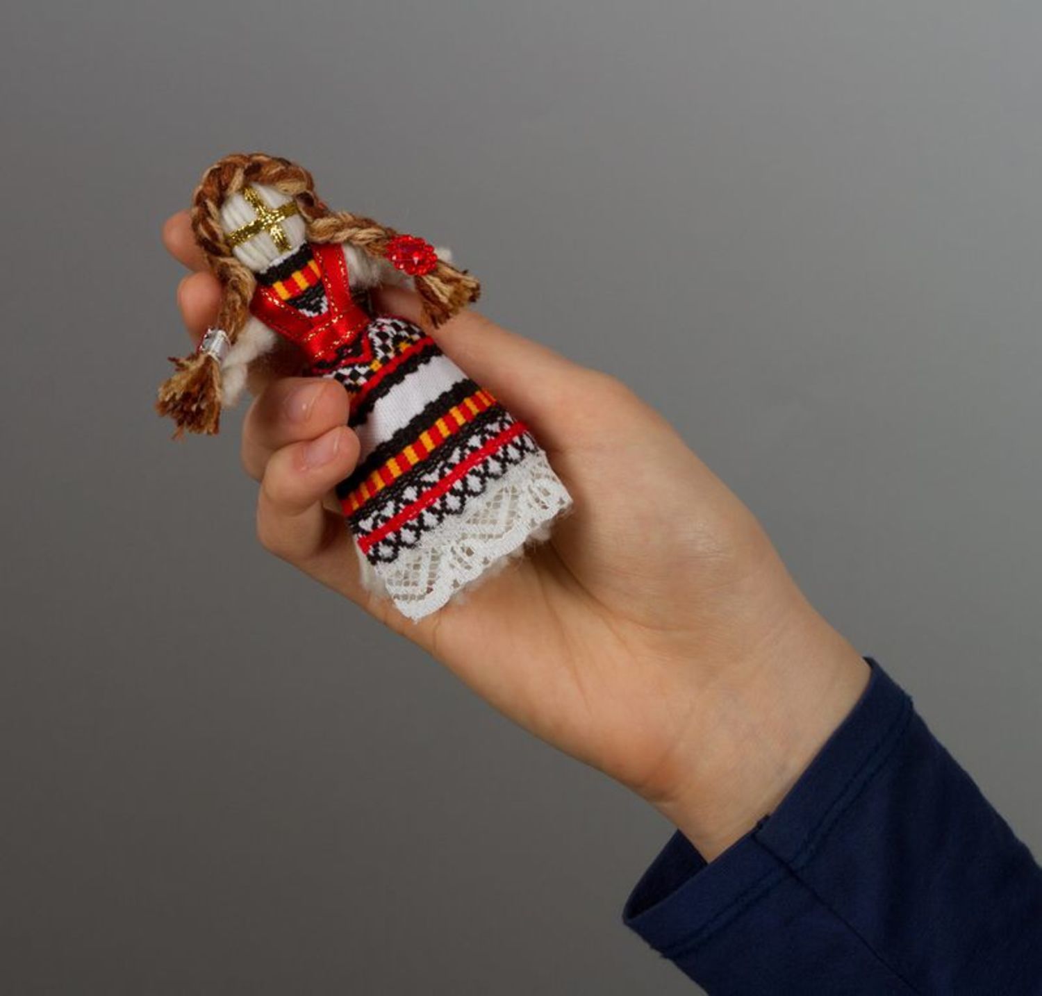 Magnete fatto a mano bambola talismano etnica decorazioni di frigorifero foto 1