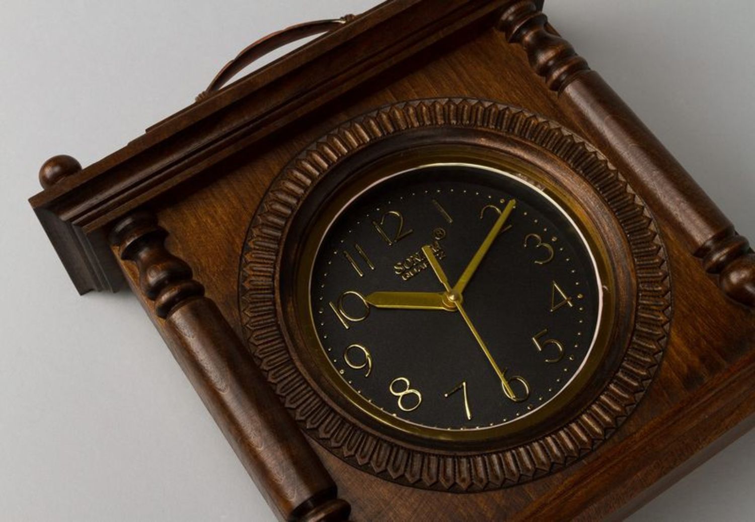 Vintage wooden clock photo 2