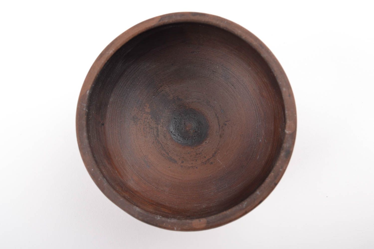 Beautiful designer handmade brown clay bowl kilned with milk 450 ml photo 3