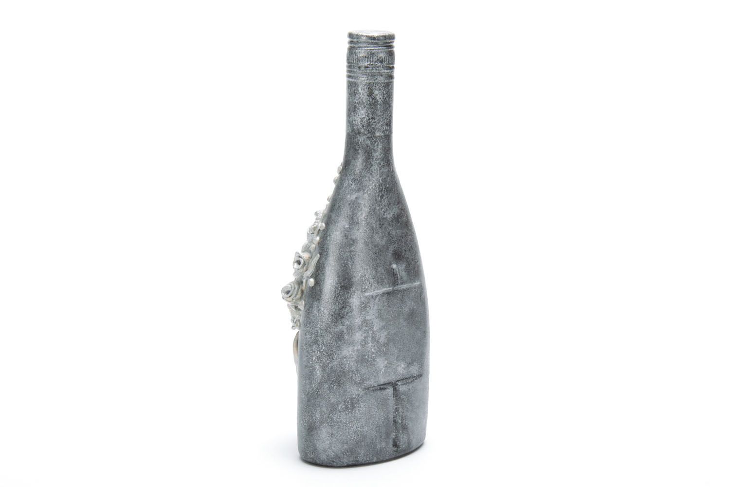Botella de vidrio gris foto 3