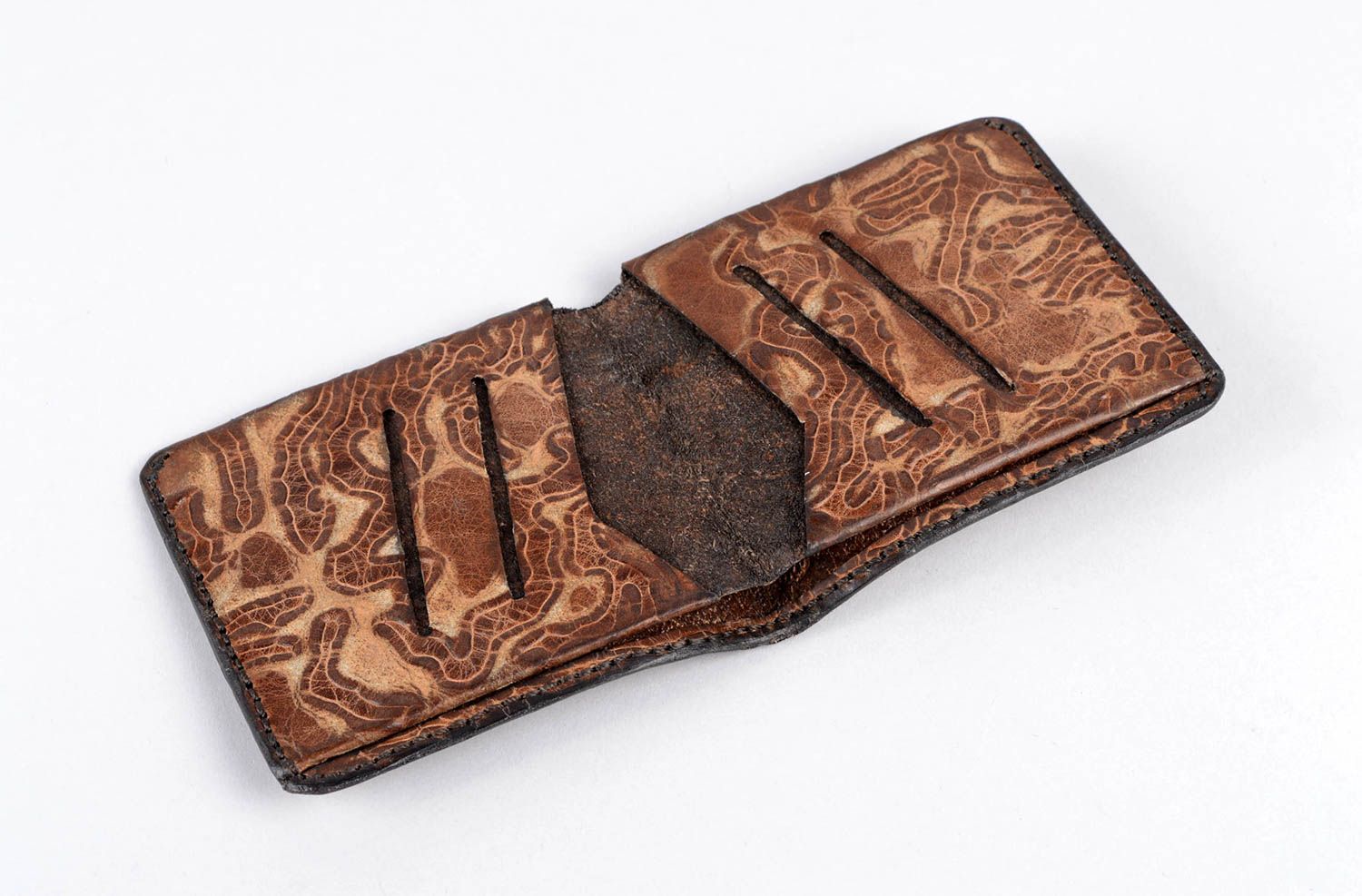 Billetera original para hombre hecha a mano accesorio de moda regalo original foto 2