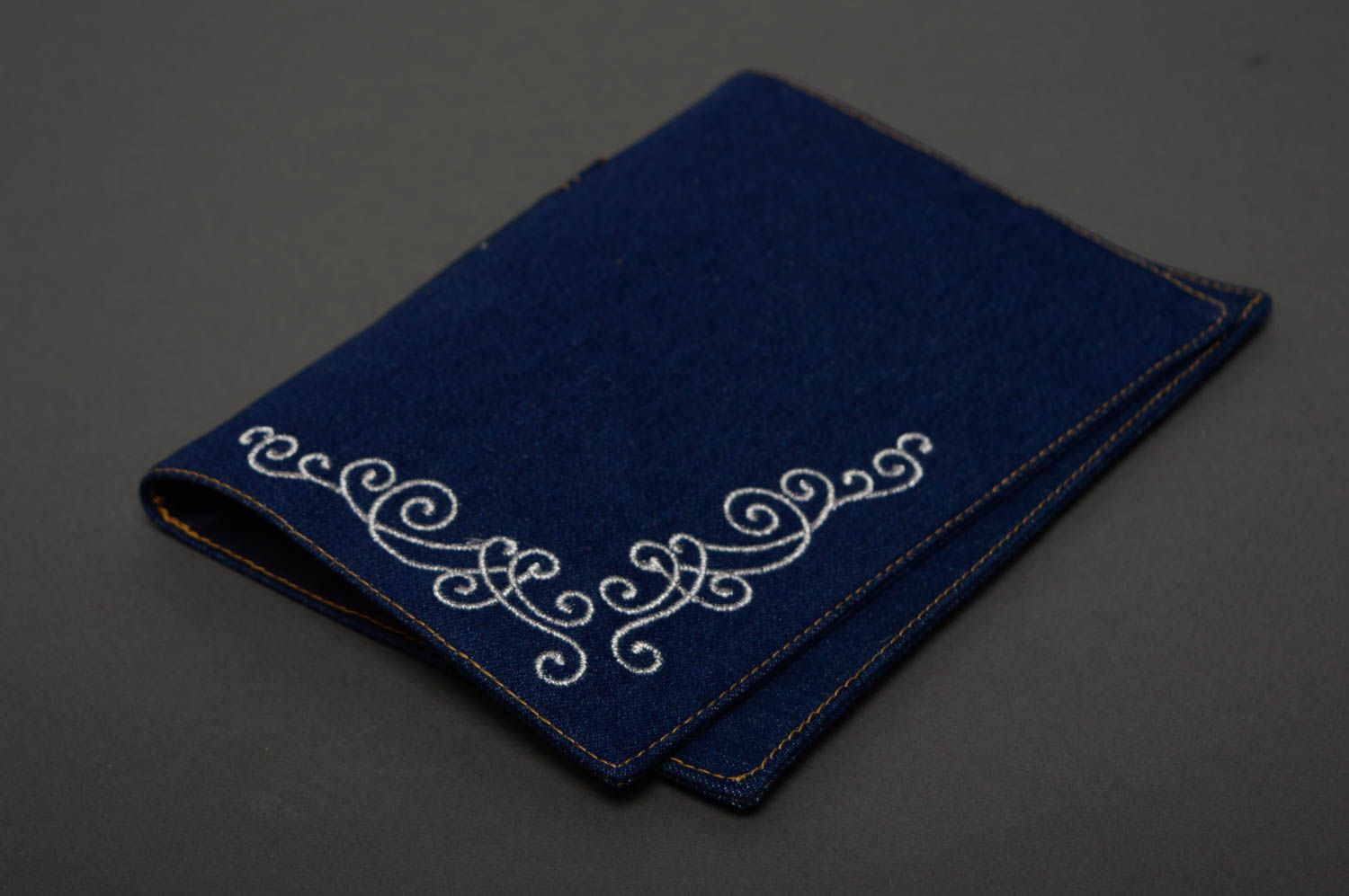 Handmade denim notebook cover photo 1