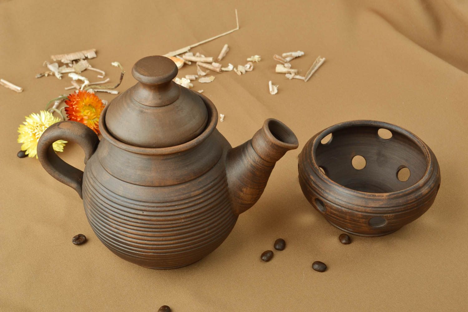 Ceramic teapot with candle heater photo 5