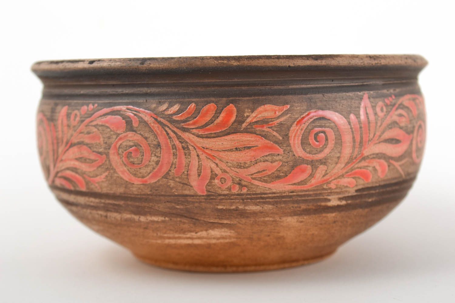 Unusual handmade ceramic bowl 325 ml kitchen supplies pottery tableware photo 4
