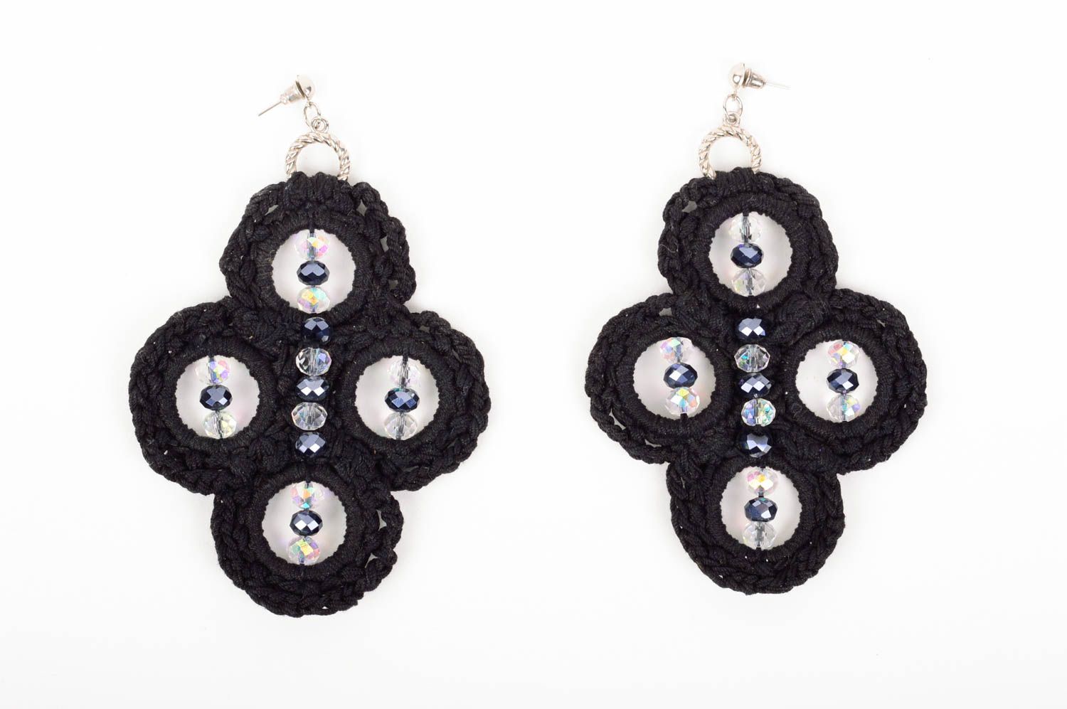 Handmade earrings designer earrings braided earrings unusual gift for girls photo 1
