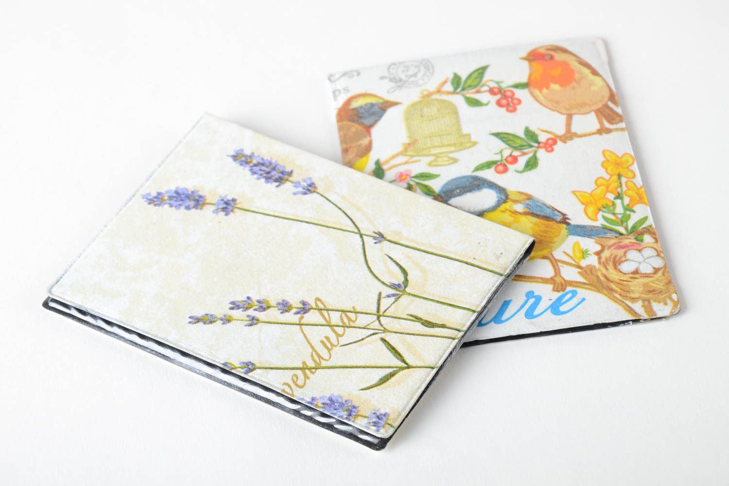 Set of 2 handmade plastic passport covers stylish decoupage covers gift ideas photo 4