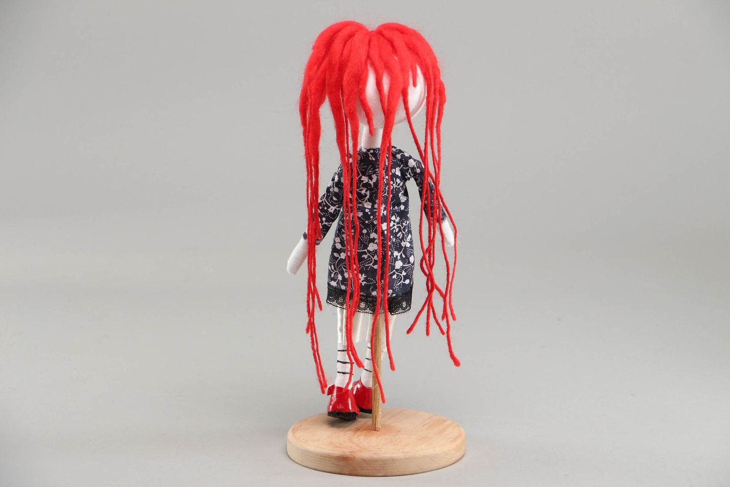 Collectible fabric doll zombie with long hair photo 3