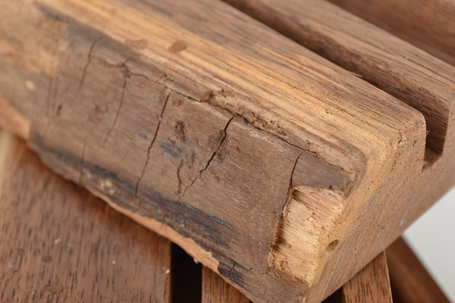 Homemade wooden designer organic desktop tablet stands set of 5 items photo 3