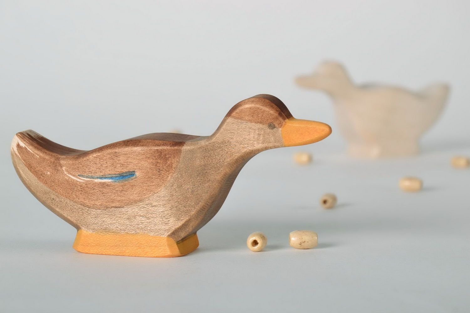 Figurine made from maple wood Wild Duck photo 2