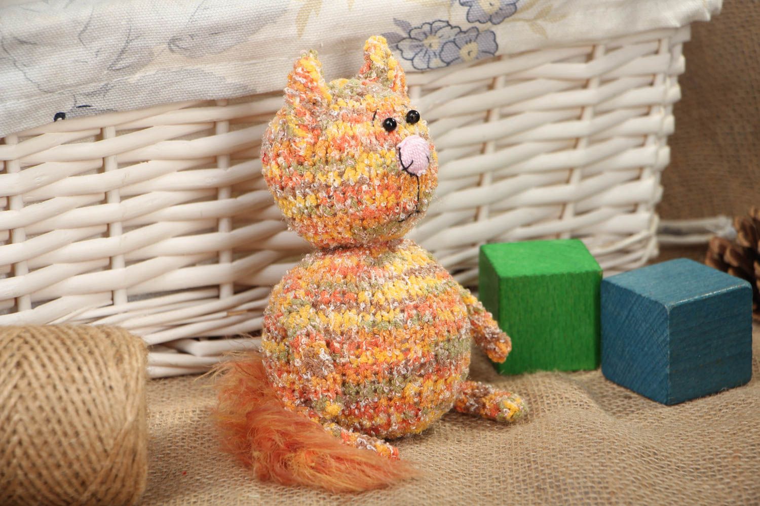 Crochet toy cat for children photo 5