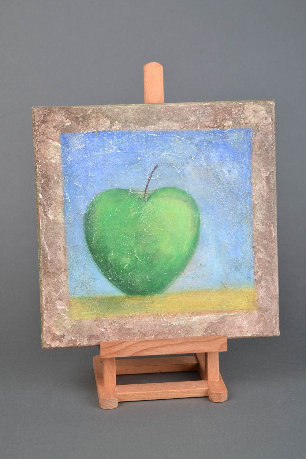 Handmade wall picture Green Apple photo 1