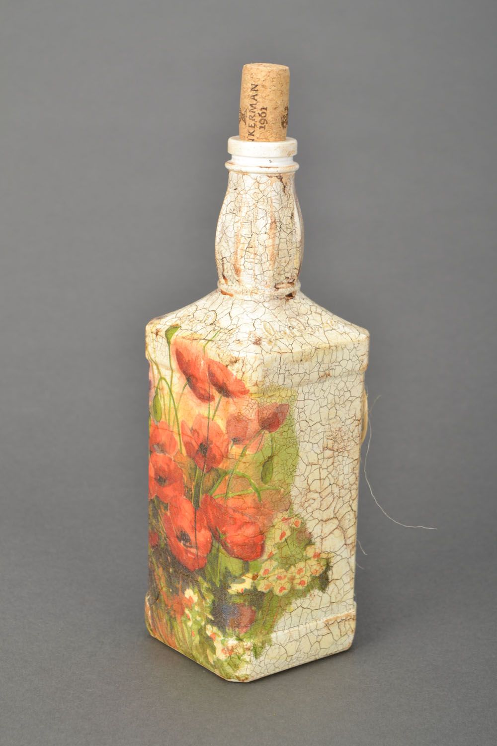 Decorative bottle with cork photo 1