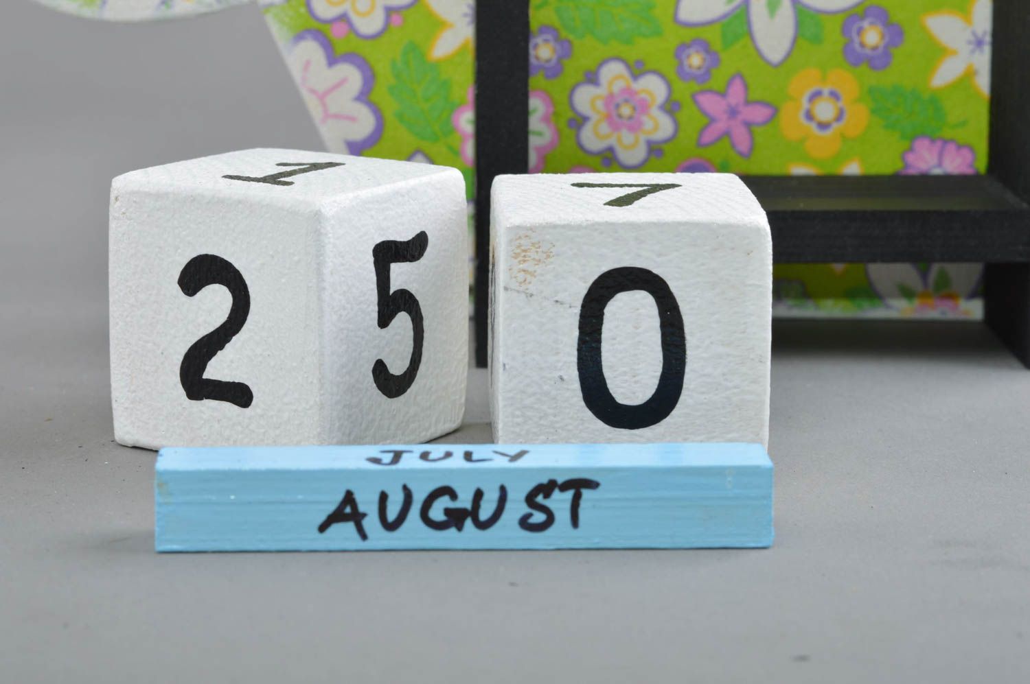 Beautiful decoupage calendar unusual soft calendar handmade table decor photo 4