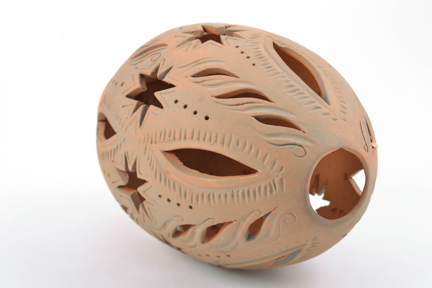 Keramik Vase für Haus Dekor Handarbeit mit Glasur in Form vom Osterei foto 3