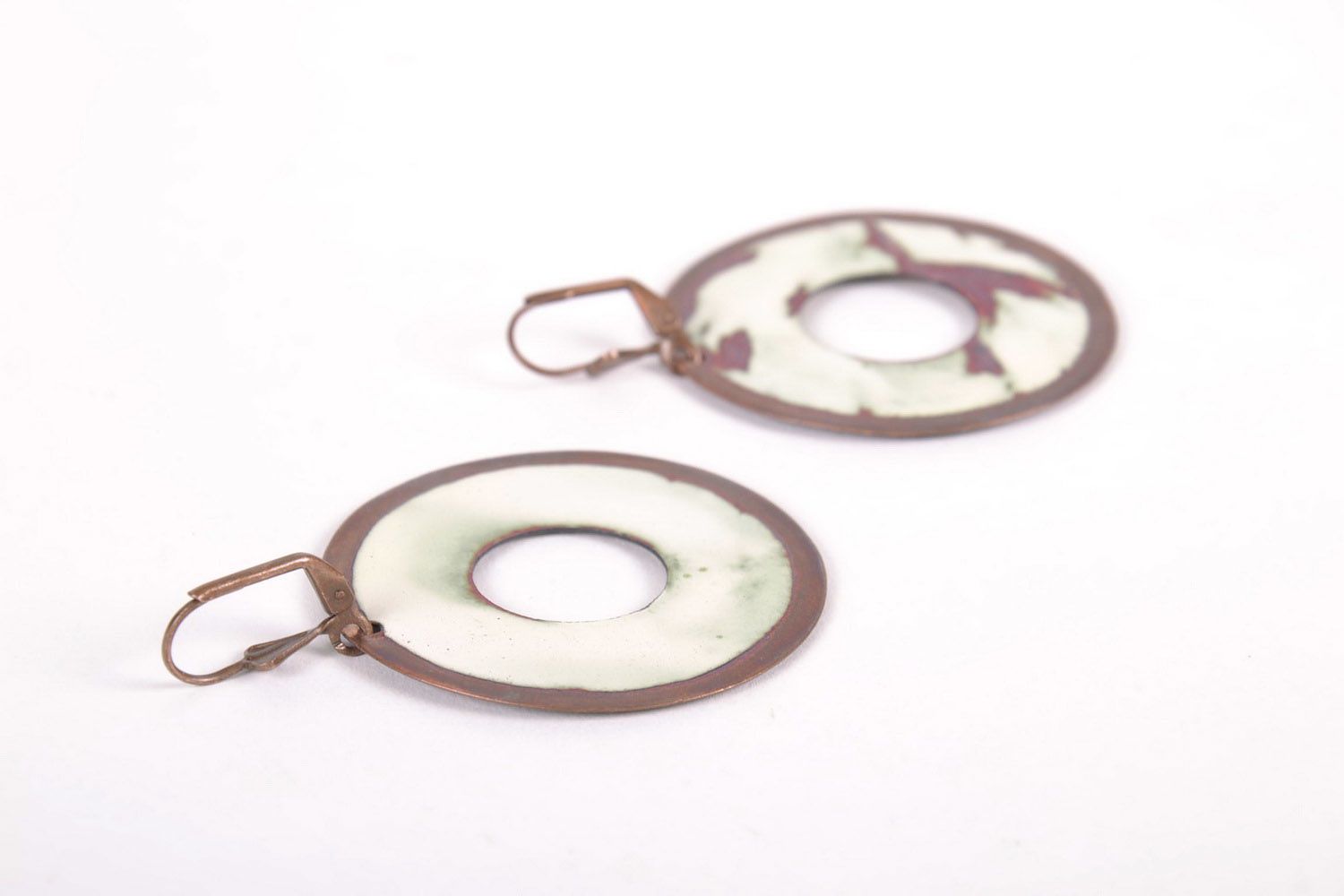Runde Ohrringe aus Kupfer Samsara Rad   foto 3