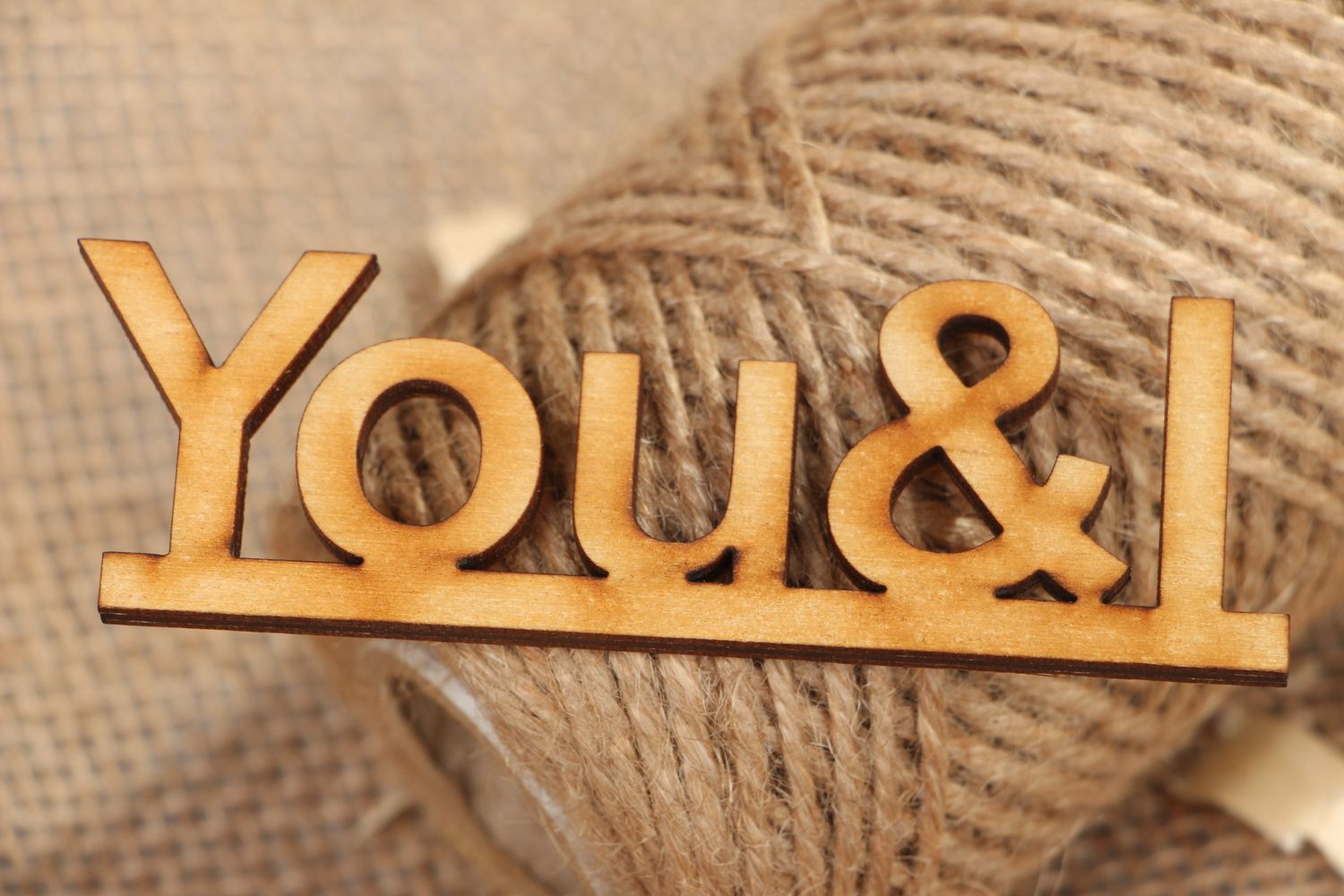 Plywood craft blank lettering You and I photo 4