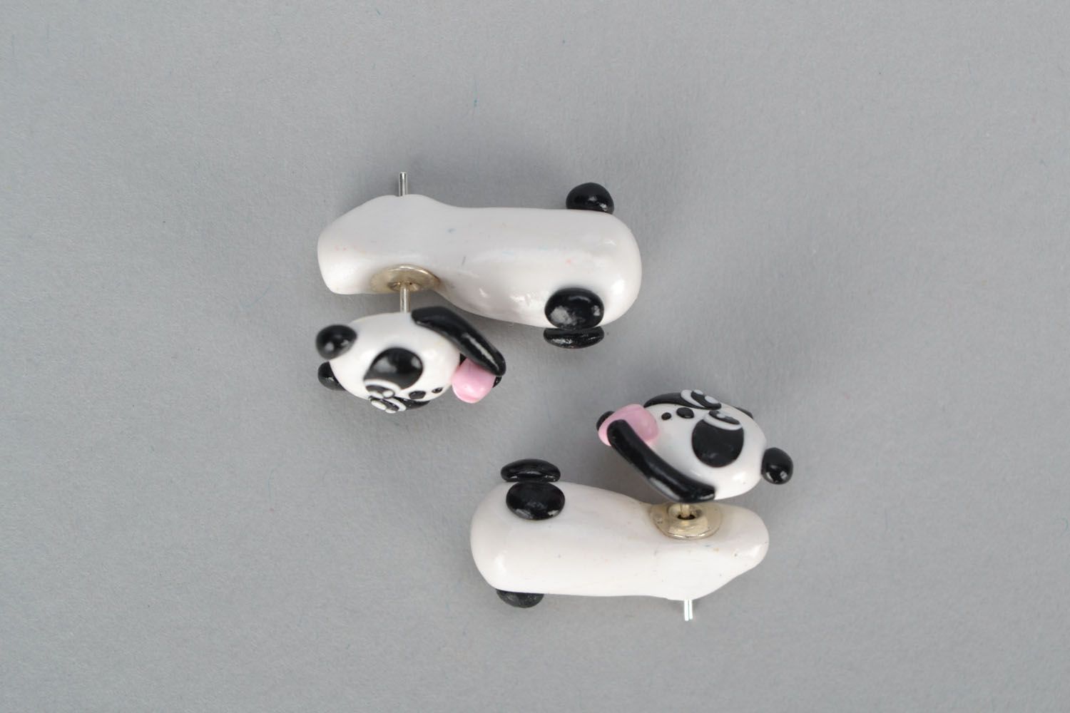 Plastic fake ear plugs Pandas photo 2