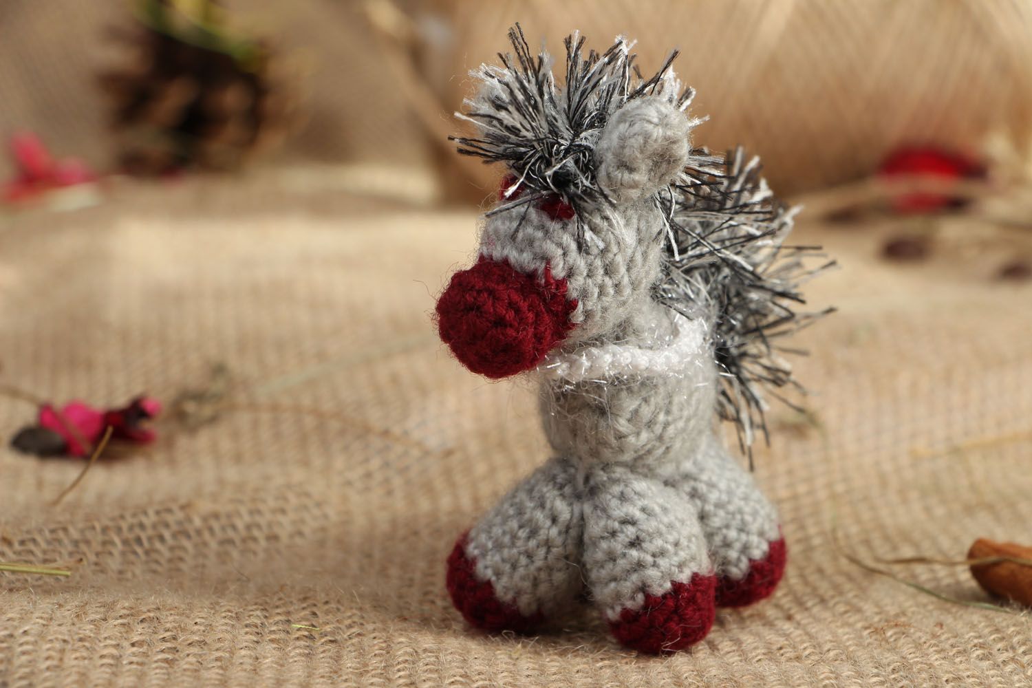 Crochet toy donkey photo 5
