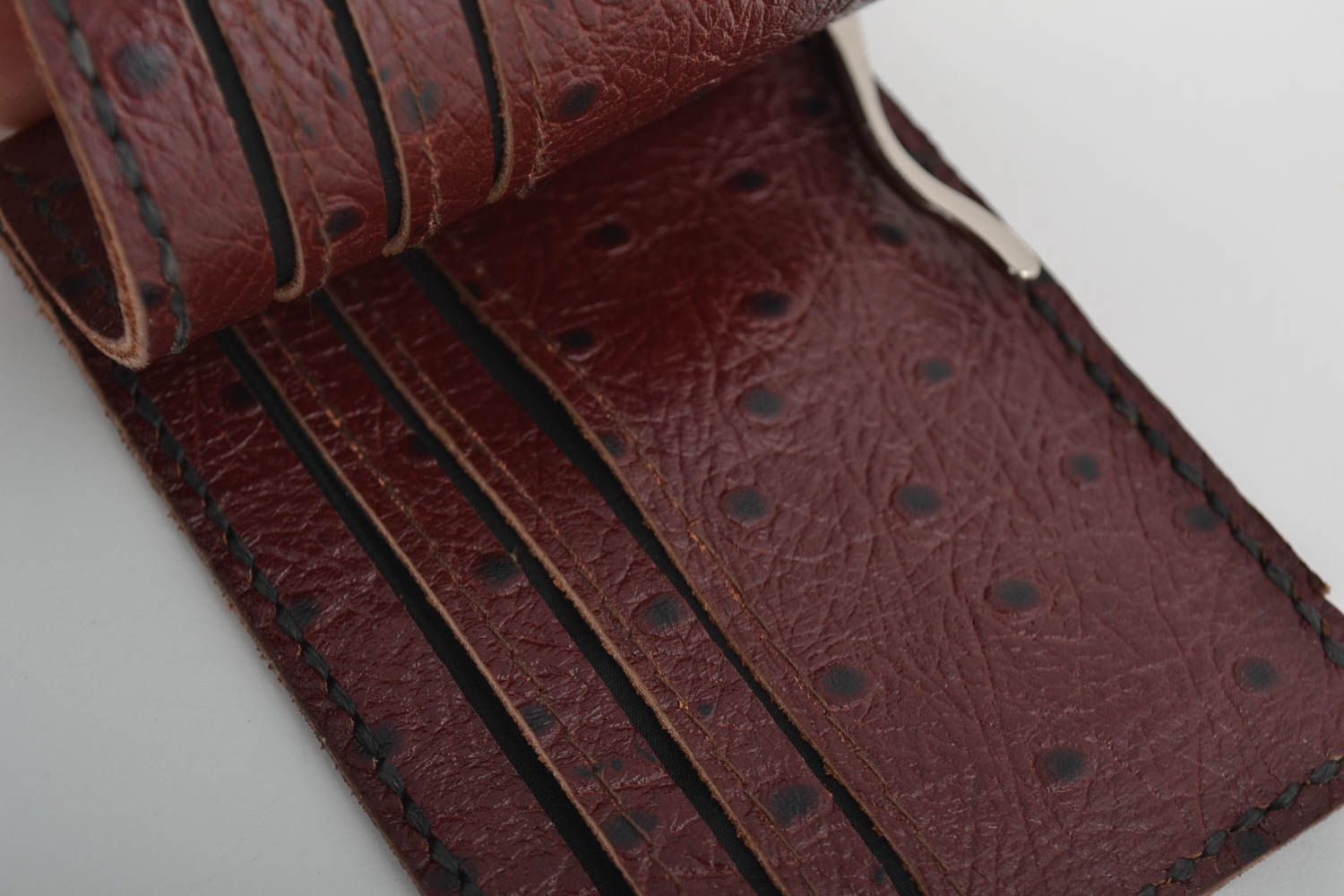 Beautiful handmade leather wallet fashion accessories leather goods photo 4
