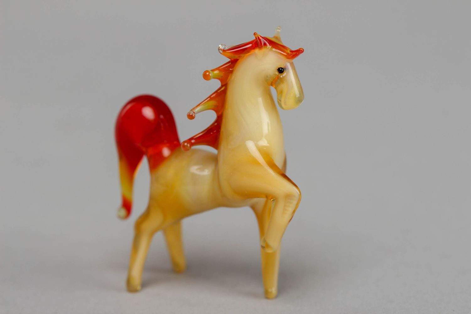 Handmade lampwork glass figurine Horse photo 1