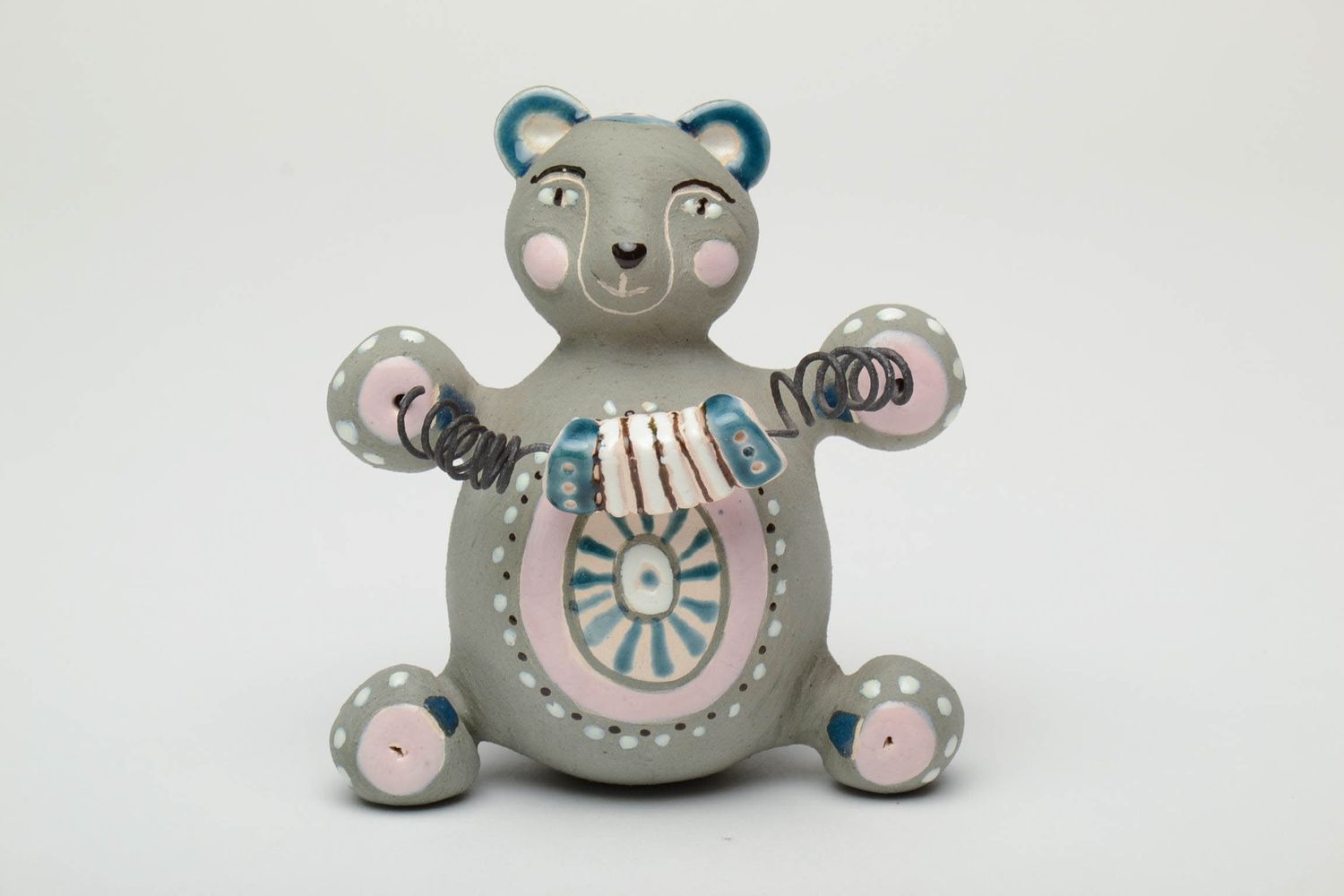 Painted ceramic statuette of bear photo 2