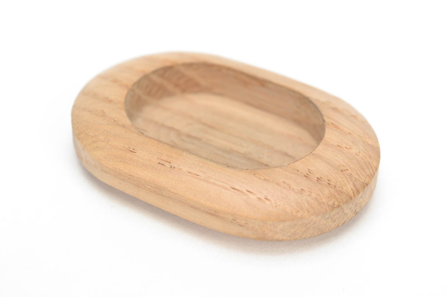 Fourniture pour bijoux bois naturel de chêne de forme ovale faite main photo 2
