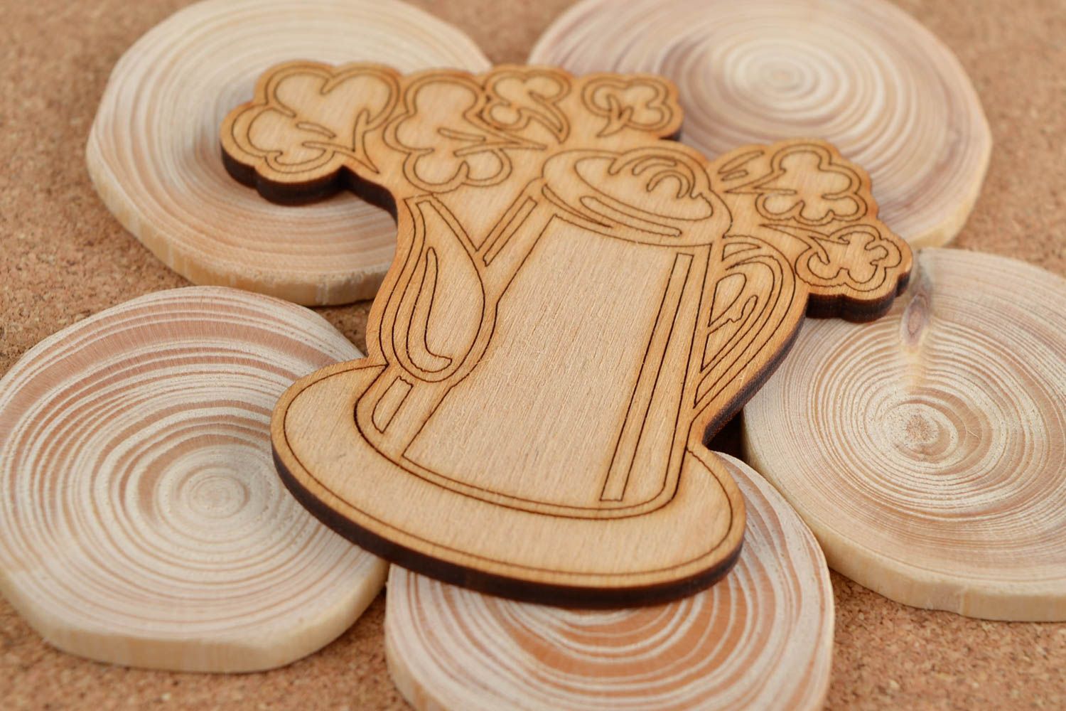 Handmade Teekanne schöne hübsche Figur zum Bemalen Holz Rohling Miniatur Figur  foto 1