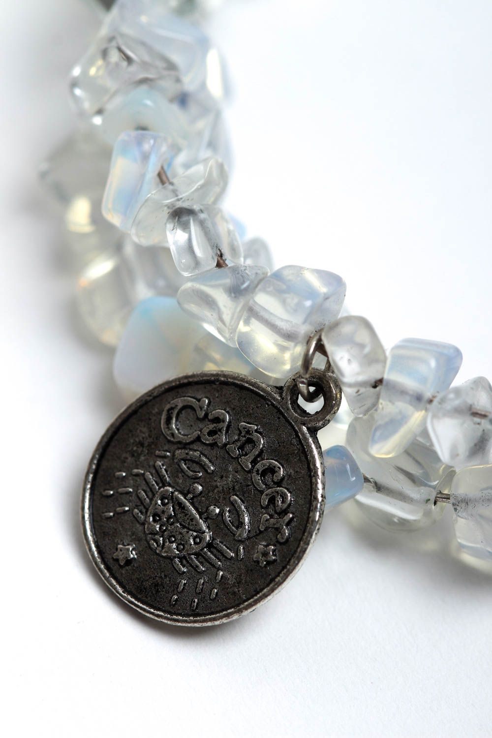 Pulsera artesanal de piedra de luna bisutería fina accesorio para mujer foto 4
