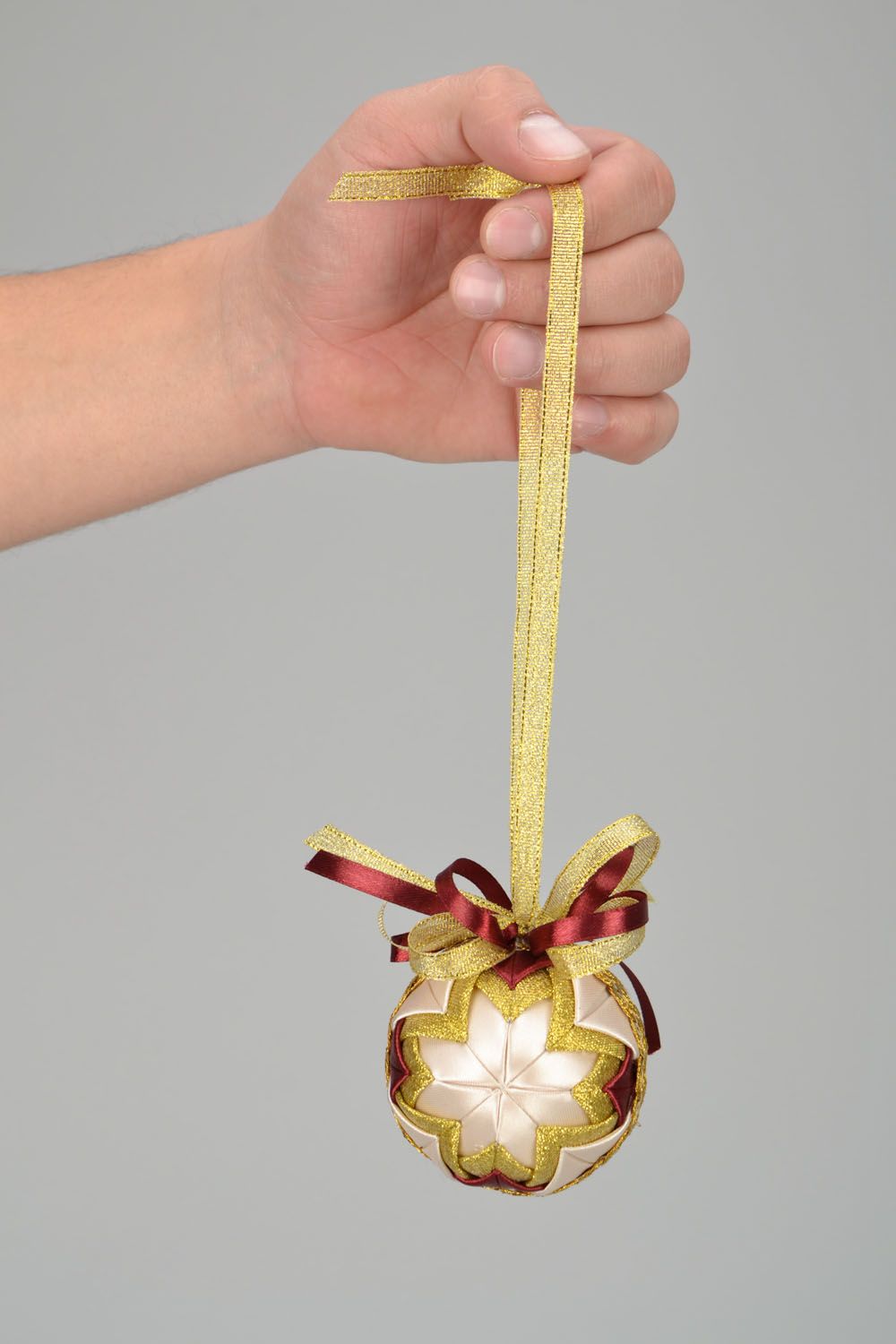 Boule de Noël artisanale technique artichaut faite main photo 2
