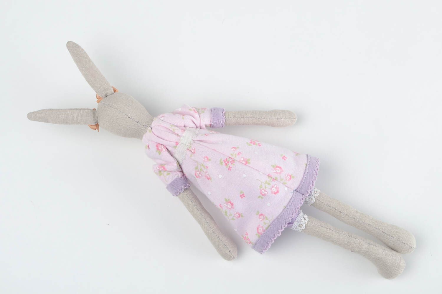 Игрушка заяц авторская игрушка ручной работы из ткани мягкая игрушка для ребенка фото 5