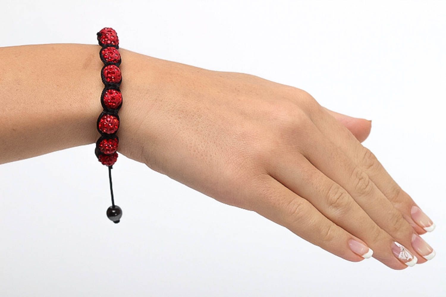 Bracelet tendance Bijou fait main en rouge et noire design Accessoire femme photo 5