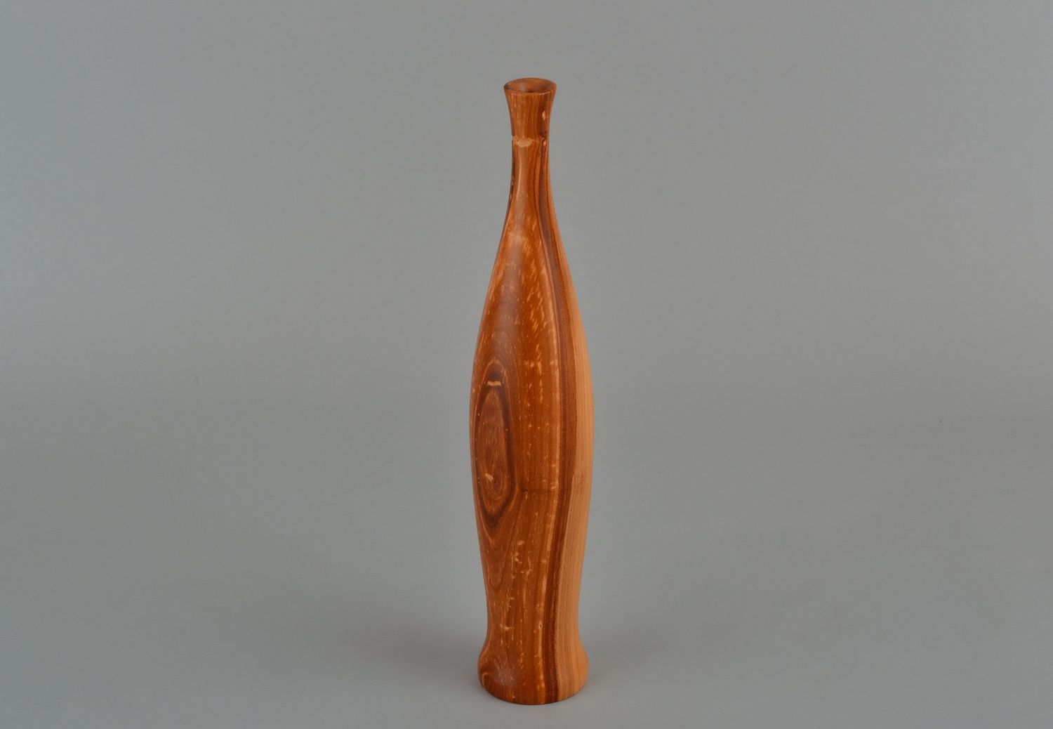 Handmade decorative vase made of wood photo 5