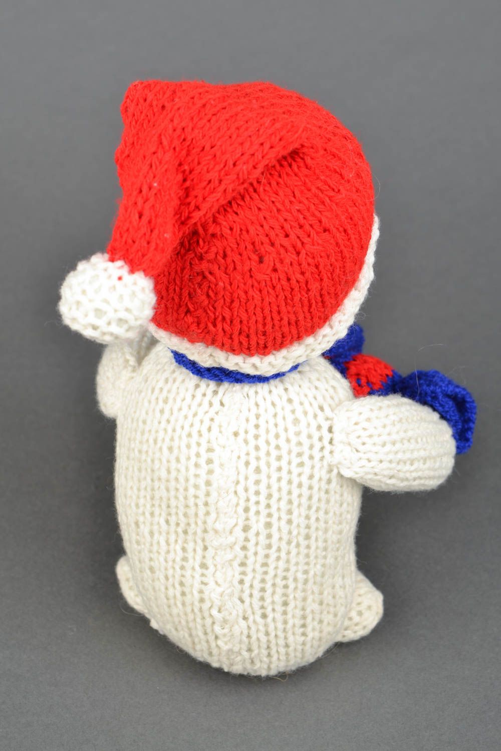 Jouet décoratif tricoté artisanal Bonhomme de neige photo 4