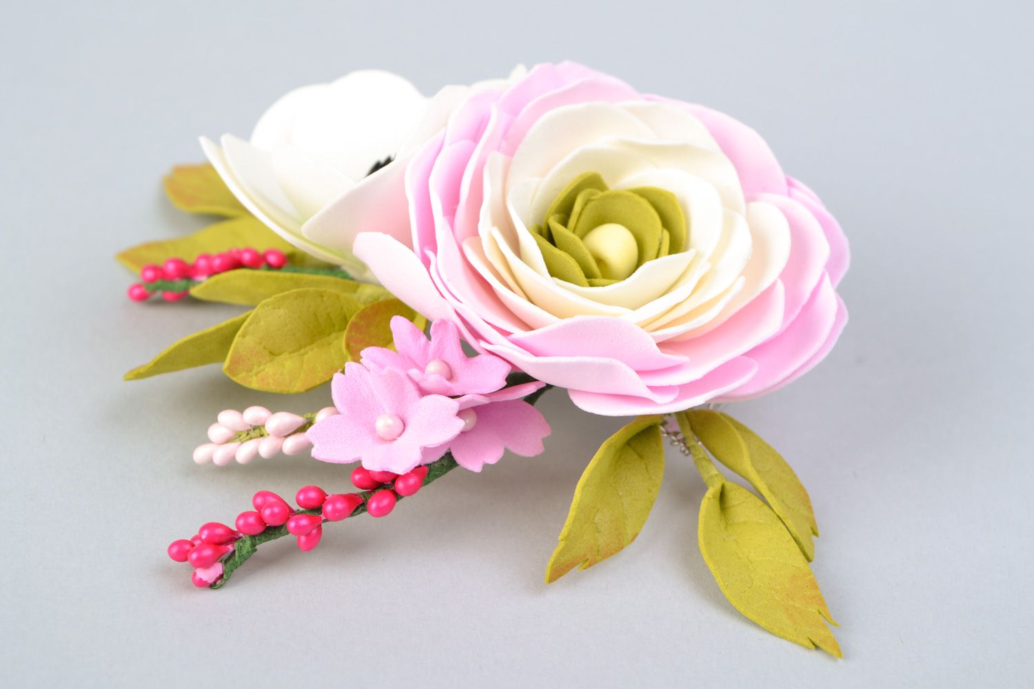 Handmade hair comb designer hair comb unusual accessory for women flower comb photo 3