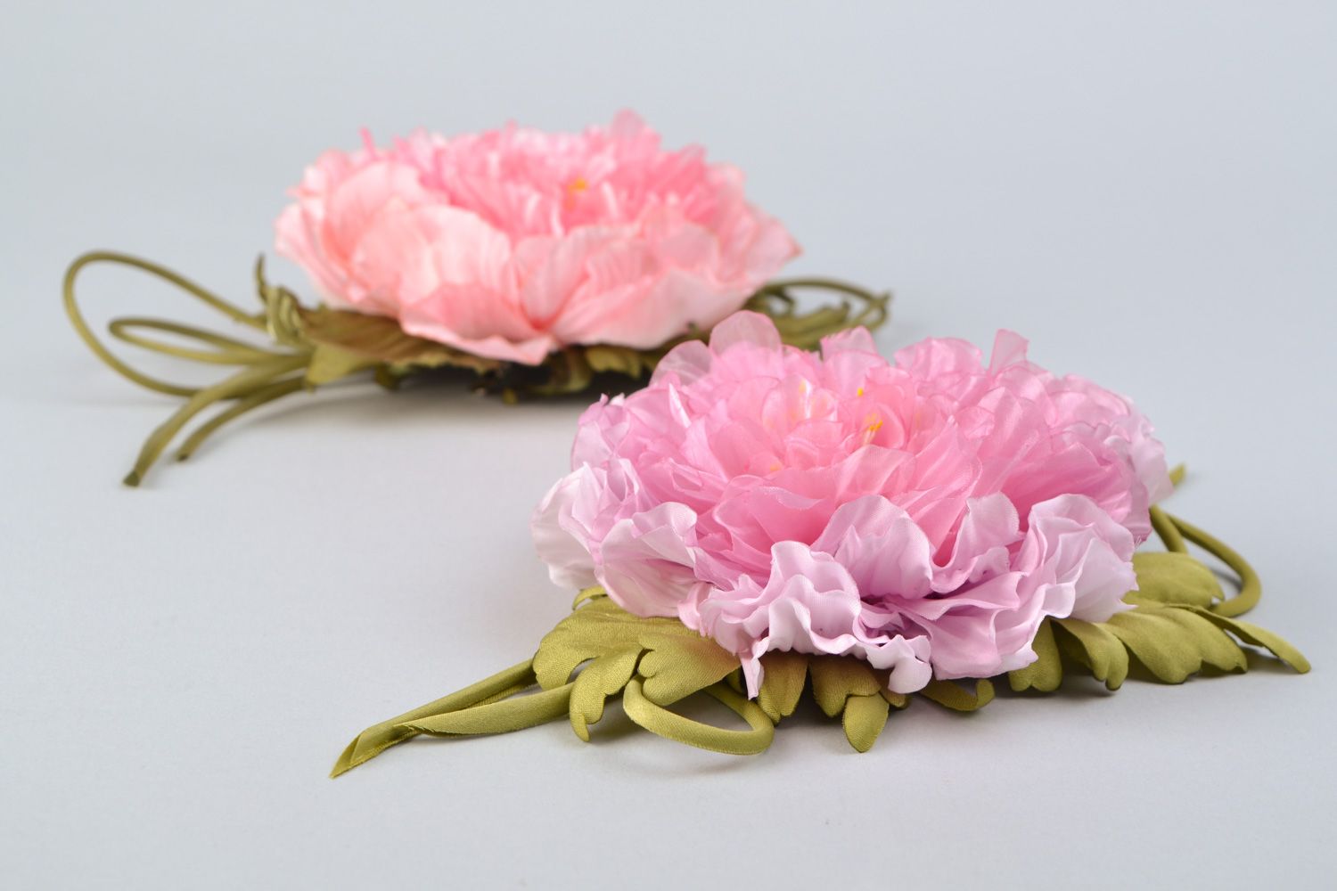 Spille a forma di fiore bello fatte a mano accessori originali fermagli donna foto 4