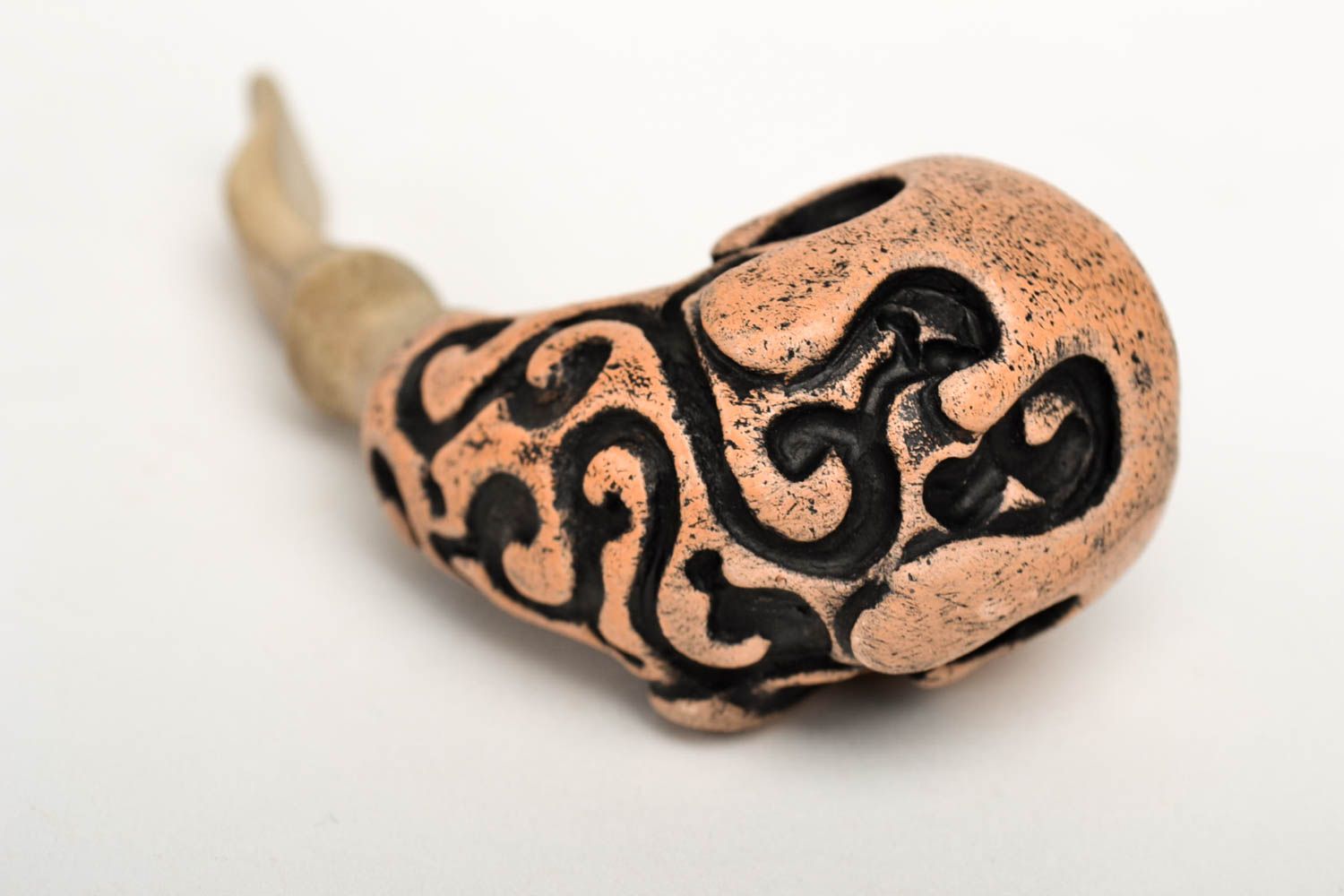Handgemachte Keramik kleine Tabakpfeife ausgefallenes Geschenk Rauch Zubehör foto 3