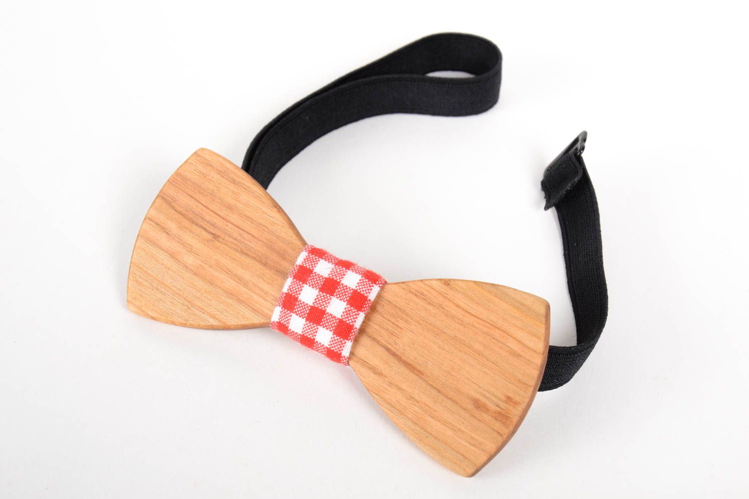 Pajarita original hecha a mano de madera corbata de moño accesorio para hombres foto 3