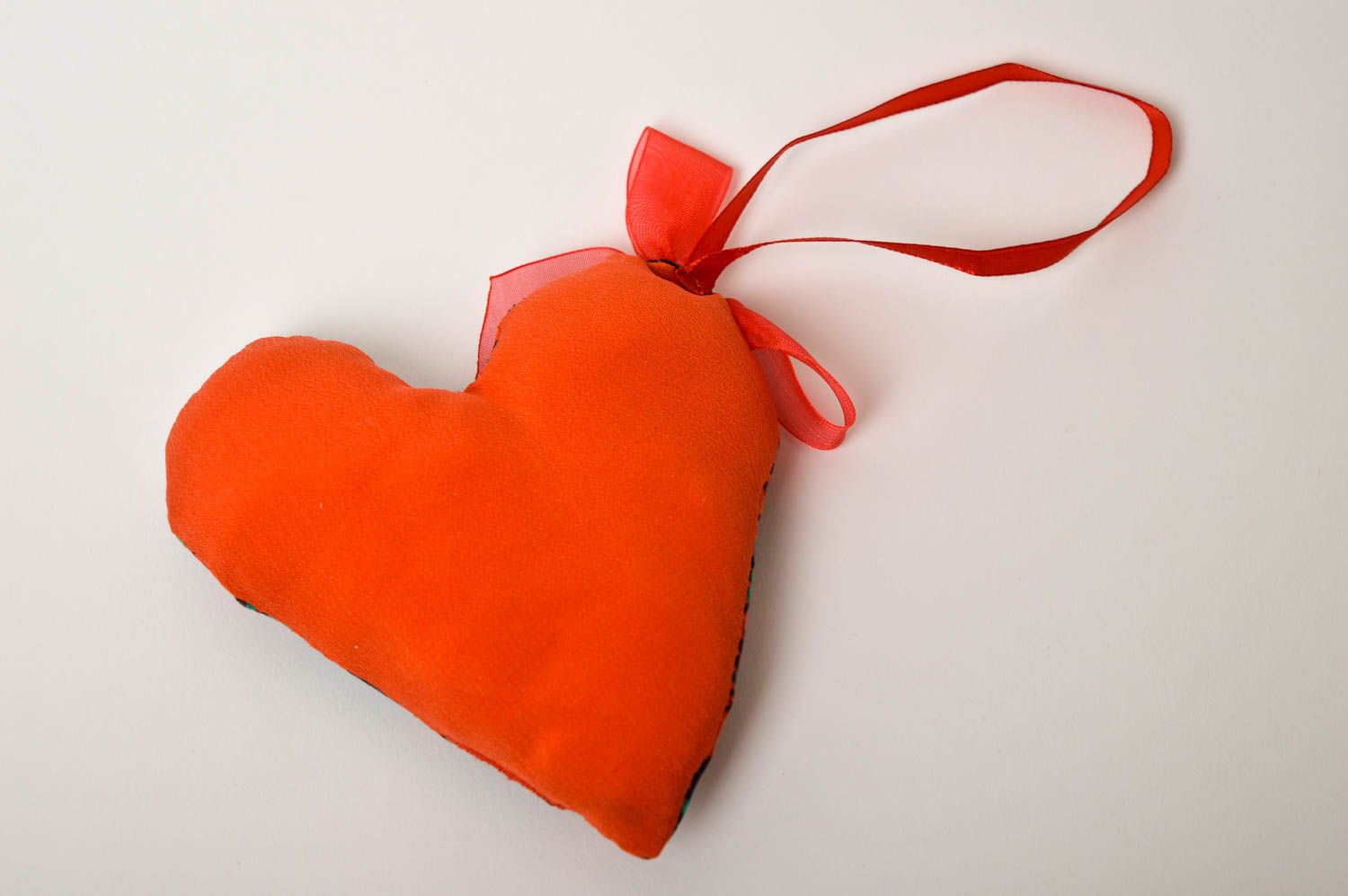 Coeur doux fait main Suspension décorative originale en tissu Petit cadeau photo 3